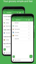 Indkøbsliste og spisekammer screenshot