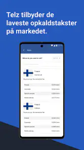 Internationale opkald screenshot