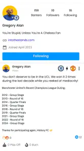 Into The Stands Football App screenshot