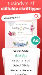 invitation maker bryllup kort screenshot
