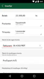 Jyske Mobilbank Erhverv screenshot