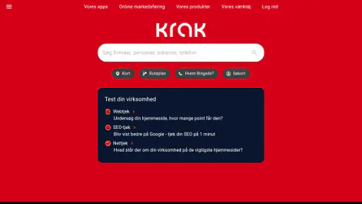 Krak - Søg • Opdag • Del screenshot