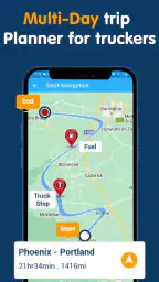 Lastbil GPS-kortnavigation screenshot