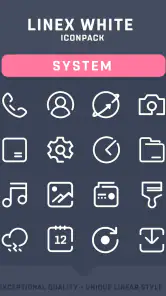 LineX White Icon Pack screenshot