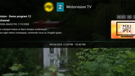 M3U IPTV screenshot