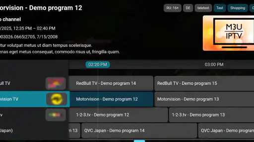 M3U IPTV screenshot
