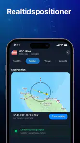 MarineRadar: Fartøjssporing screenshot