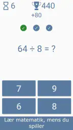 Matematik spil screenshot