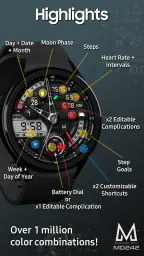 MD242 Hybrid watch face screenshot