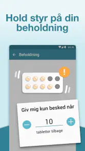 Medicin og pille reminder screenshot