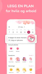 Menstruasjonskalender screenshot