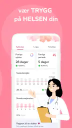 Menstruasjonskalender screenshot