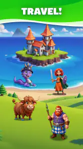 Merge Travel: Byg Drømmeby screenshot