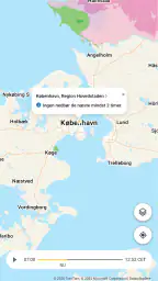 MSN Vejr – vejrudsigt og kort screenshot