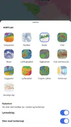 MSN Vejr – vejrudsigt og kort screenshot