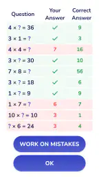 Multiplication Games Math quiz screenshot