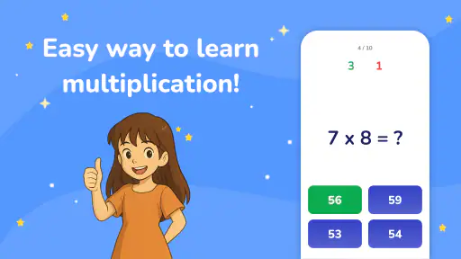 Multiplication Games Math quiz screenshot