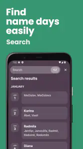 Navnedag - Navnekalenderen screenshot