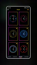 Neon Clock Wallpaper screenshot