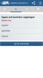 Ordbog over det danske Sprog screenshot
