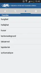 Ordbog over det danske Sprog screenshot