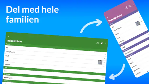 OurGroceries Indkøbsliste screenshot