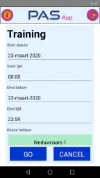 PAS app screenshot