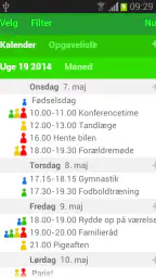 PlenoFamilie: fælles kalender screenshot