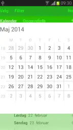 PlenoFamilie: fælles kalender screenshot
