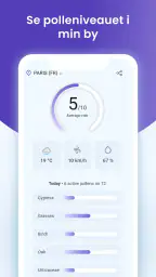 Pollental & Pollen count app screenshot