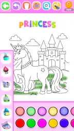 Princess Coloring Book Glitter screenshot