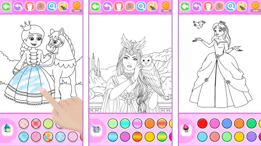 Princess Coloring Book Glitter screenshot