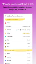 Pureple AI Outfit Planner screenshot