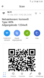 QR kode scanner screenshot