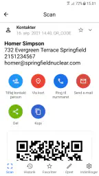 QR kode scanner screenshot