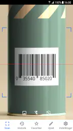QR kode scanner screenshot