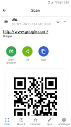 QR kode scanner screenshot