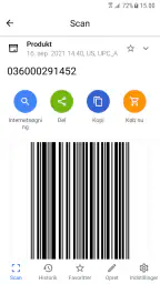 QR kode scanner screenshot