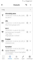 QR kode scanner screenshot