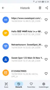 QR-kode scanner Ingen annoncer screenshot