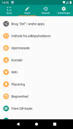 QR- og stregkode-scanner screenshot