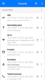 QR- & Stregkodescanner screenshot
