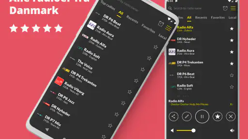 Radio Danmark: Radio play app screenshot