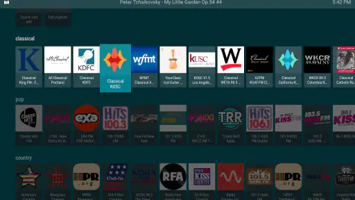 Radio on TV screenshot