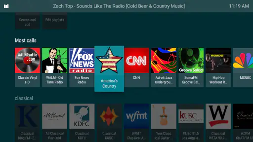 Radio on TV screenshot