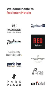 Radisson Hotels, hotelbooking screenshot