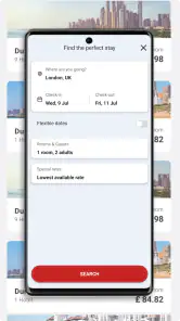 Radisson Hotels, hotelbooking screenshot