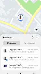 Samsung Find: Location Sharing screenshot