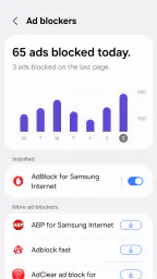 Samsung Internet Browser screenshot