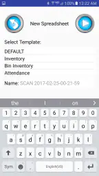 Scan to Spreadsheet screenshot